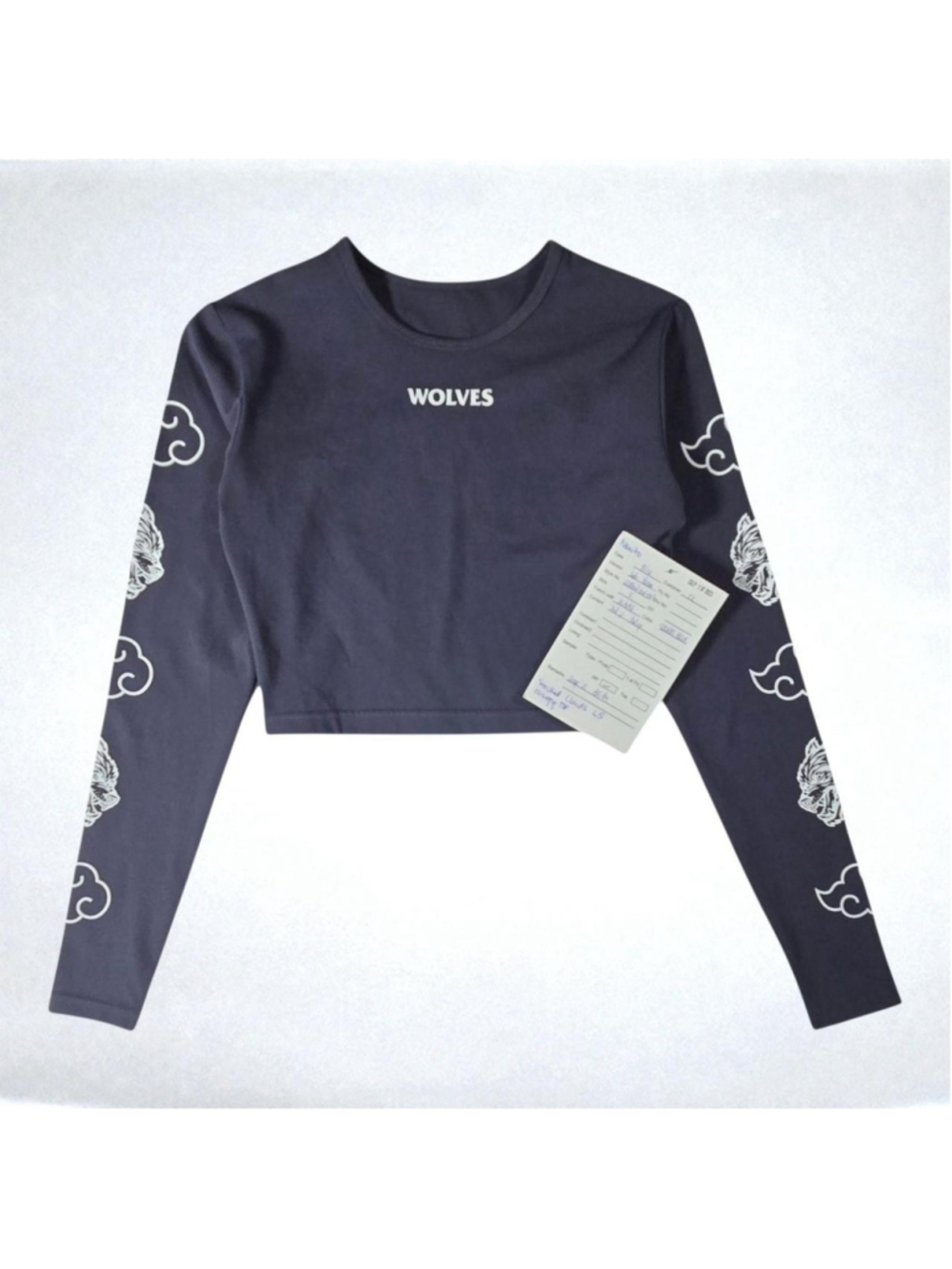 Darc Sport She Naruto Clouds Storm Blue Cropped Long Sleeve Energy Top